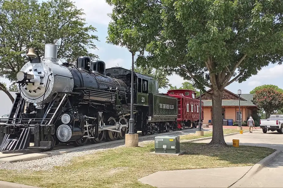 Steam locomotive at the Allen Heritage Center in Allen, Texas