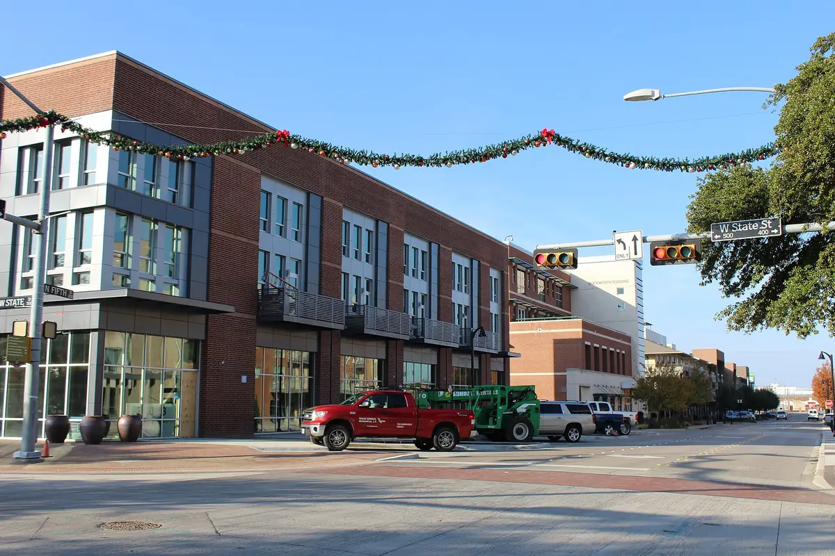 State & 5th Street in Downtown in Garland, Texas