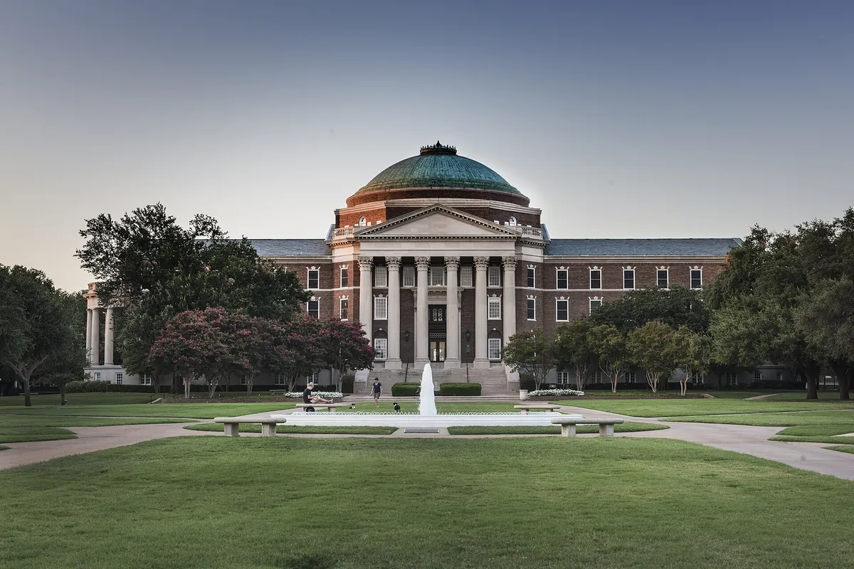 Dallas Hall on the SMU campus in University Park, Texas